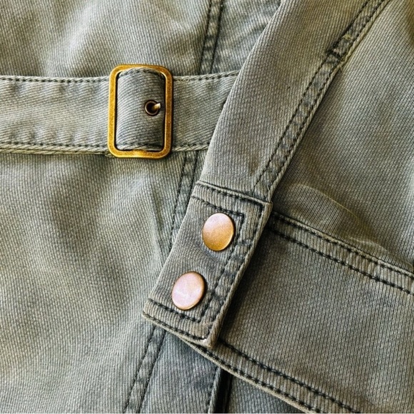 Anthropologie Everyday Belted
Moto Jacket Size L Green
Asymmetrical Zip - Picture 5 of 8